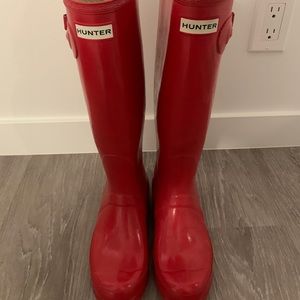 Red Hunter Boots 👢 Size 38